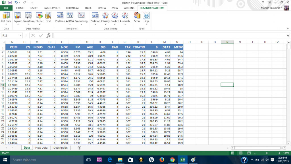 Getting started with Machine Learning | XLMiner MS Excel